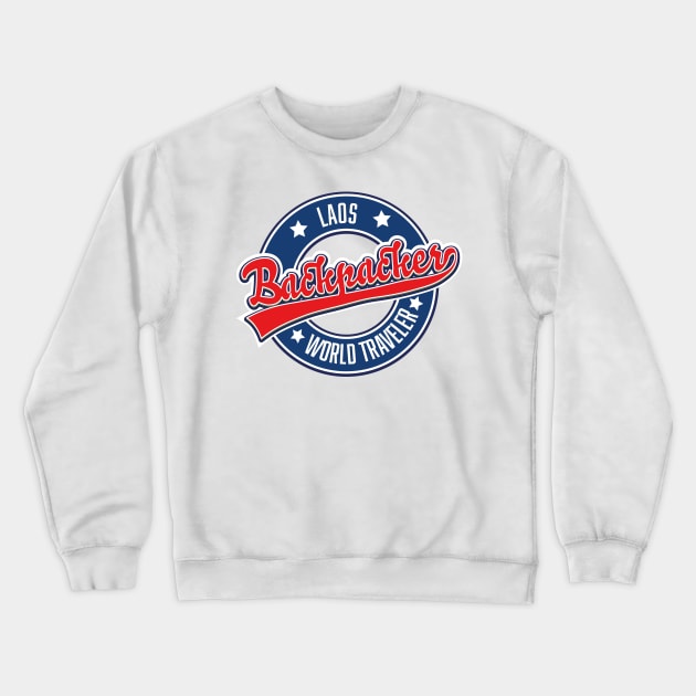 laos backpacker world traveler Crewneck Sweatshirt by nickemporium1